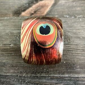 Peacock Feather Design Bracelet